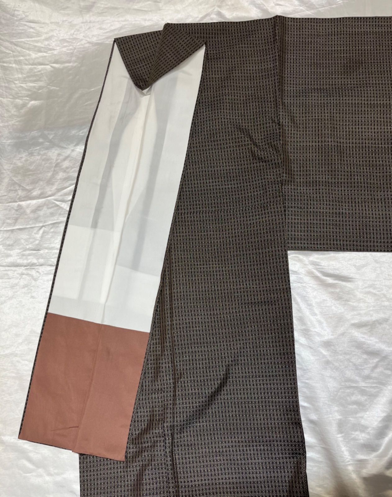 豪華絢爛綺麗トールサイズ身丈167cm裄丈70cm泥染正絹袷広襟