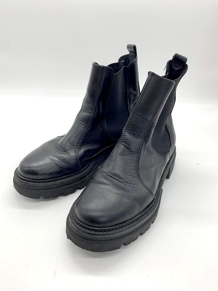 ENESS エネス サイドゴアブーツ イタリア製 レザー ブラック サイズ37 エネス ENESS サイドゴアブーツ （NERO(BLACK)） -waja bazar