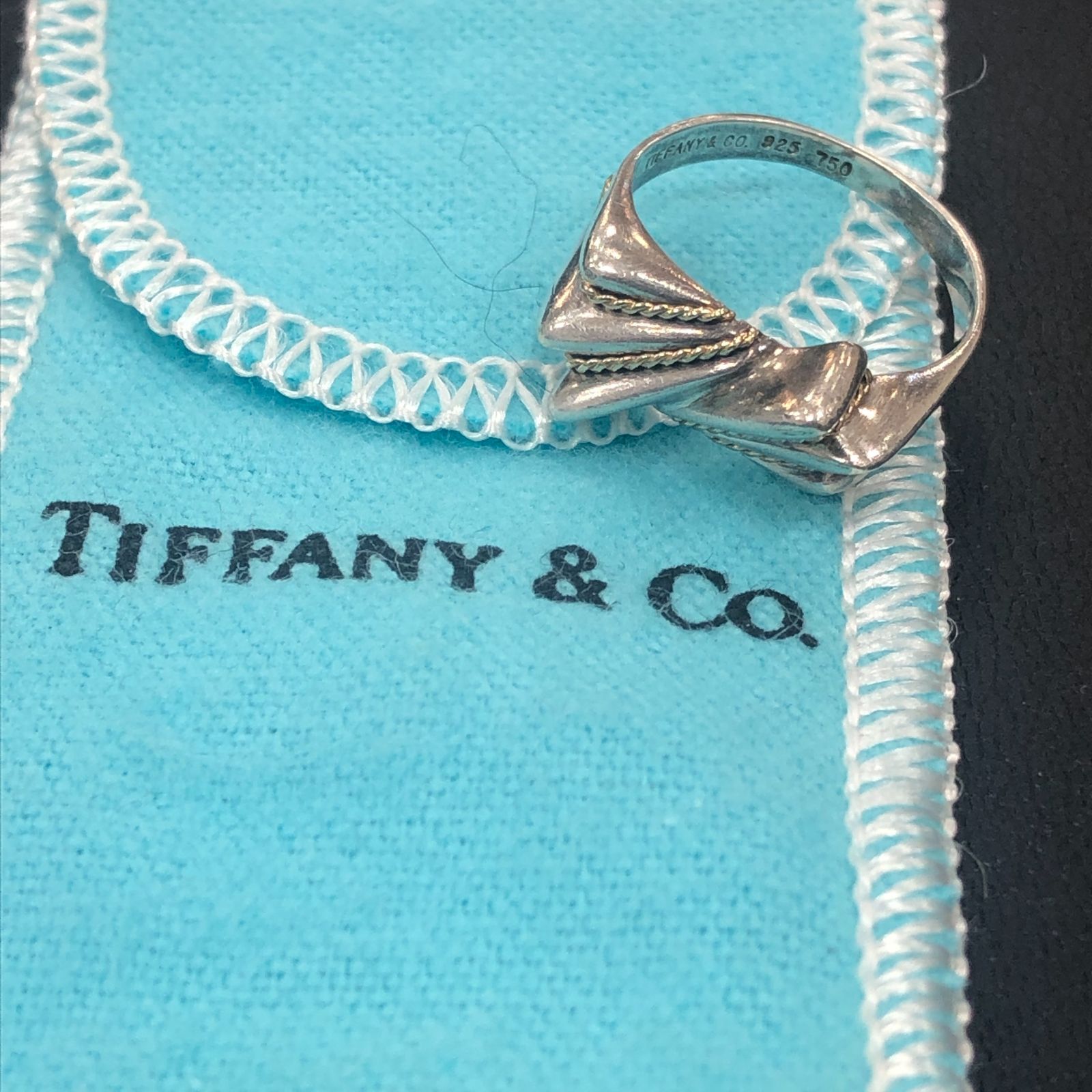 Aフォロー割引あり【ヴィンテージ】Tiffany ティファニー 925 750 シルバー 金 リング 指輪 ビンテージ - メルカリ