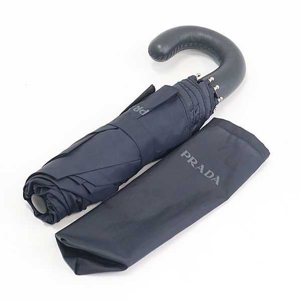 良品 プラダ ダークネイビー メンズ/レディース折り畳み傘