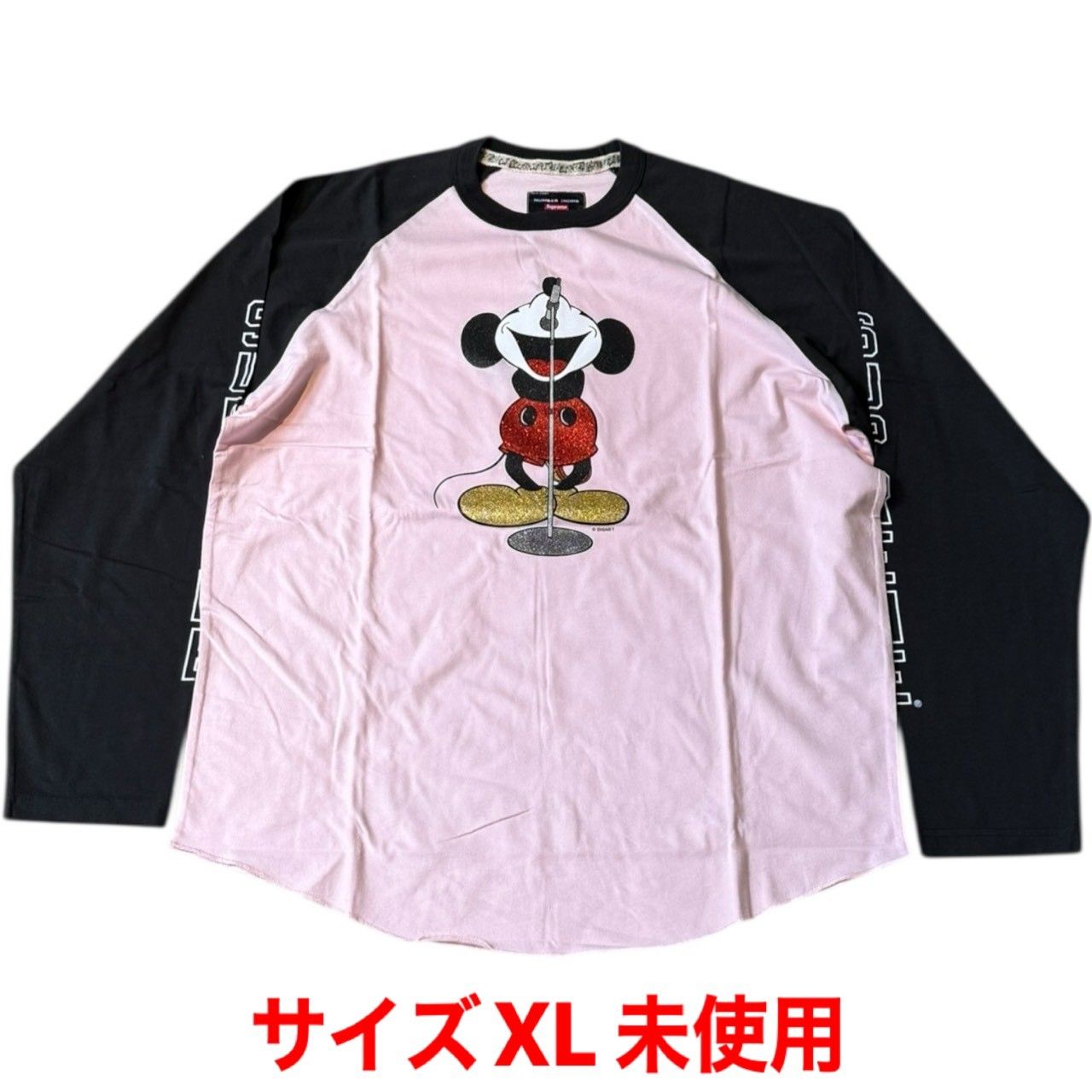 Supreme Mickey Mouse Raglan L/S Top　桃 M Supreme Mickey Mouse Raglan L/S Top 桃 M SUPREME 25FW SUPREME