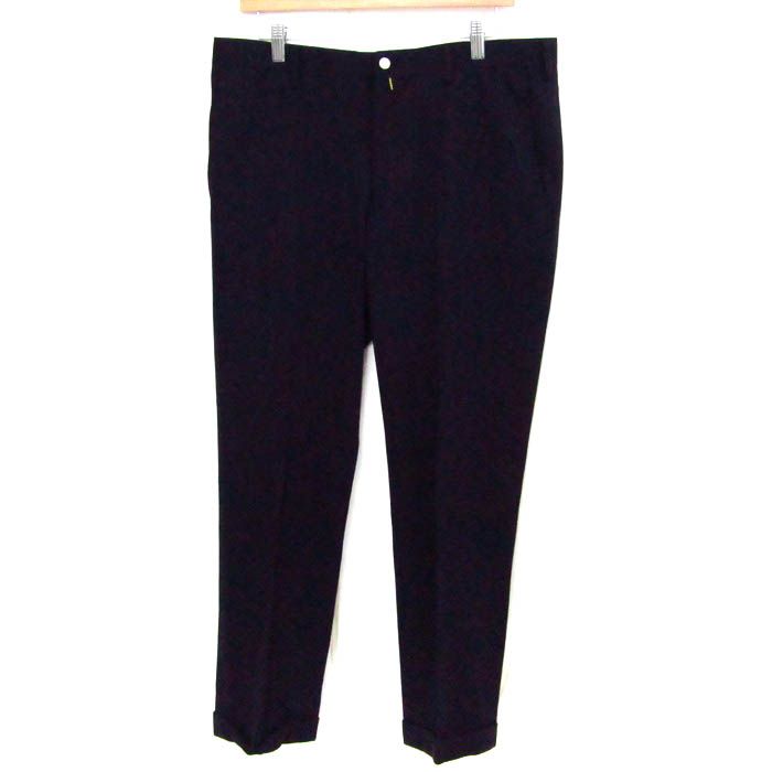 ディー バイディーショウケイ パンツ ボトムス テーパード シルク混 日本製 メンズ 52サイズ ネイビー D by D*Syoukei 【中古】