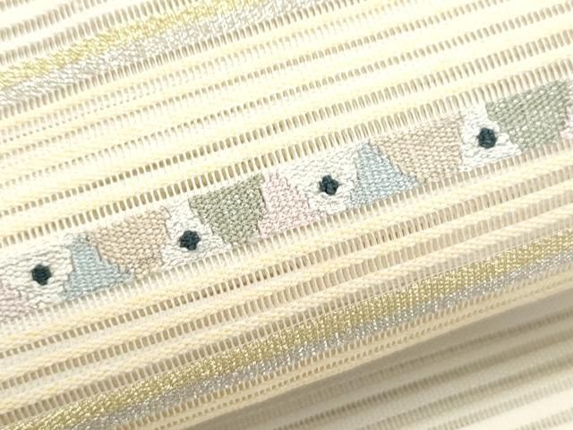 平和屋着物＊夏物 絽綴れ 八寸名古屋帯 吉祥文 金銀糸 正絹 逸品