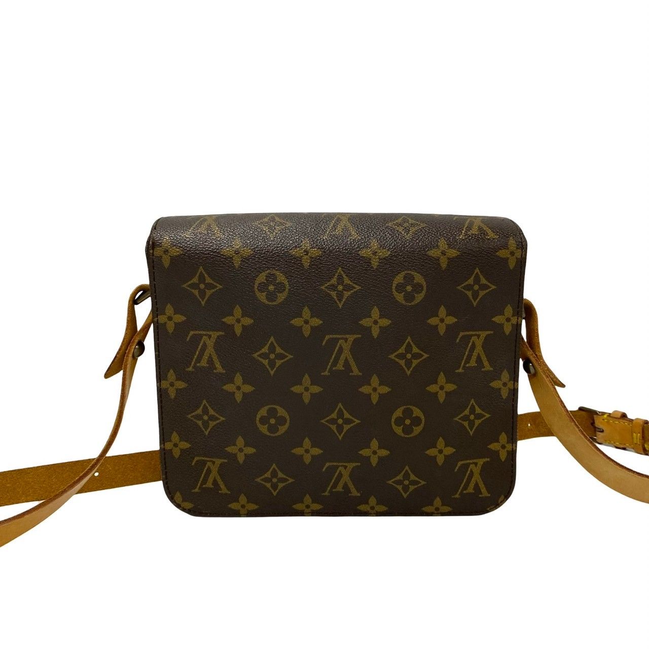 極 美品 箱 袋付き LOUIS VUITTON ルイヴィトン カルトシエール モノグラム レザー ショルダーバッグ ポシェット ブラウン 113-5  - メルカリ