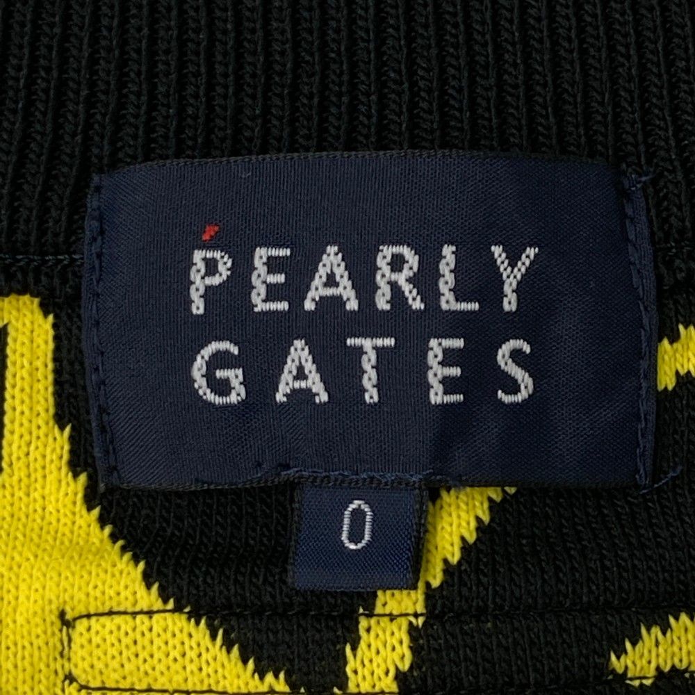 サイズ：0 PEARLY GATES パーリーゲイツ  長袖ニットセーター ニコちゃん柄 イエロー系 [240101471849] ゴルフウェア レディース ストスト PEARLY GATES パーリーゲイツ 長袖ニットセーター ニコちゃん柄
