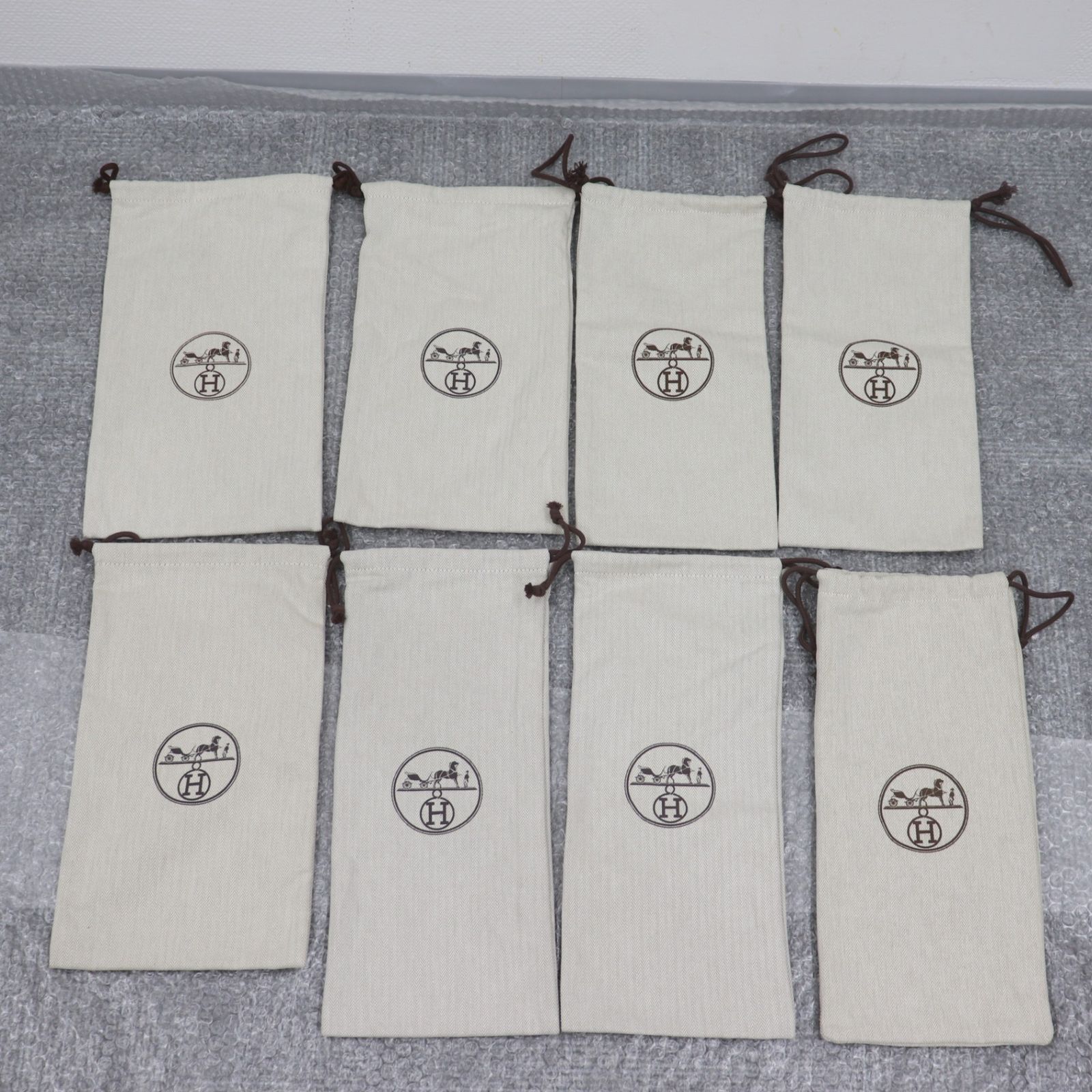 エルメス　保存袋 HERMES - エルメス HERMES 布袋 保存袋 巾着 靴用 シューズ用