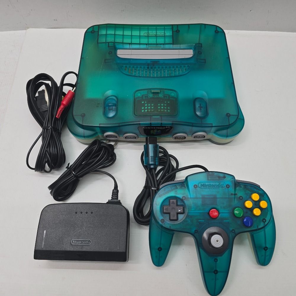 01w-3845 〇 Nintendo 64 N64 クリアブルー NUS-001 JPN 完動品