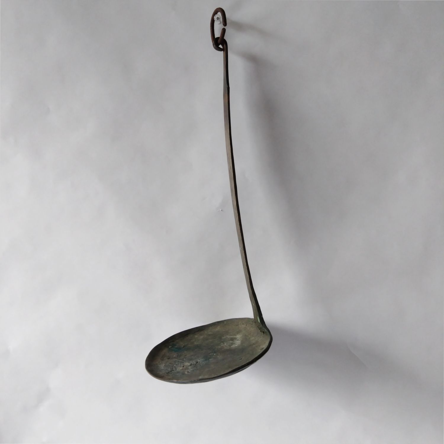 李朝 灯火器台 灯明台 燭台 灯りとり 真鍮 30cm 古道具坂田 0075
