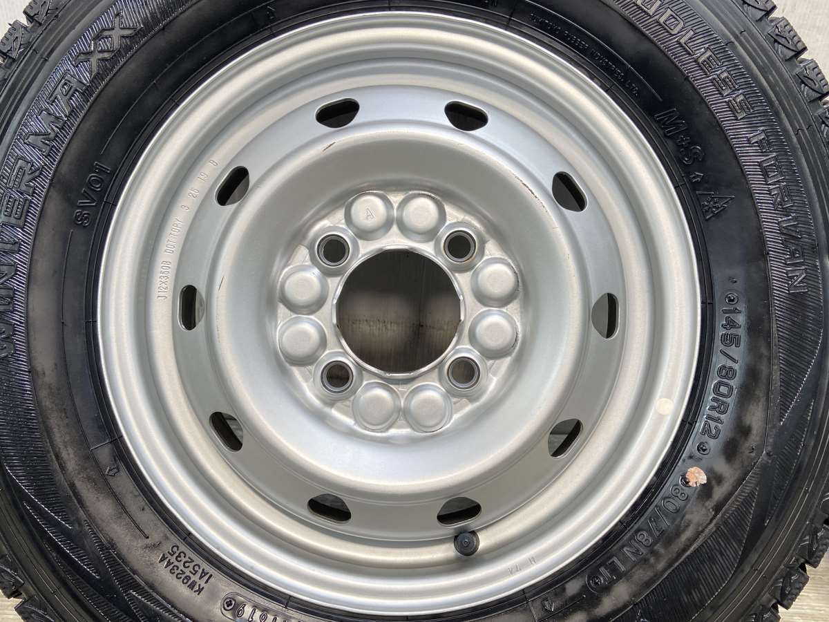 中古タイヤ スタッドレスタイヤ 1本 145/80R12 80/78LT ダンロップ 