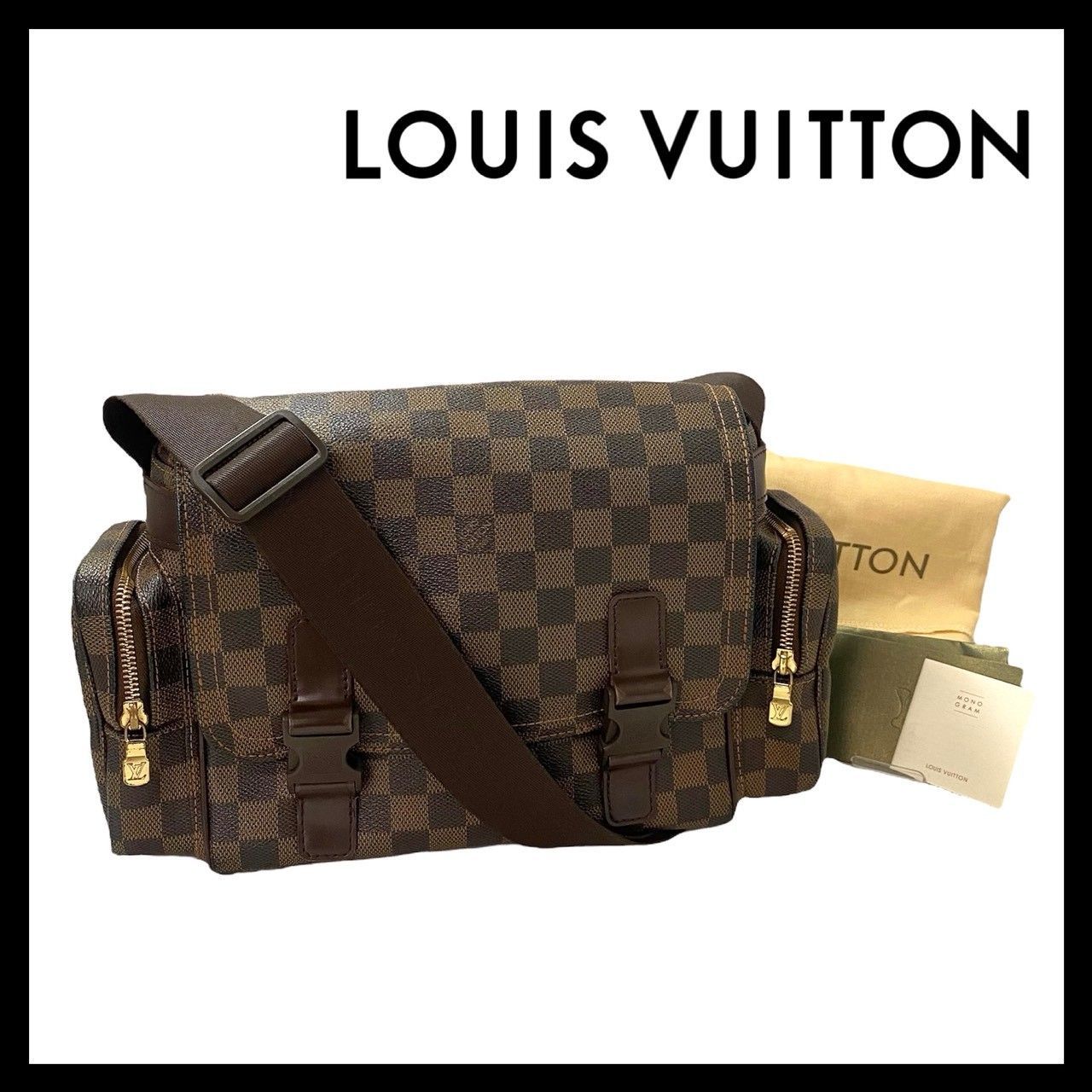 ルイヴィトン　LOUIS VUITTON メルヴィール　リポーター　ダミエレザー LOUIS VUITTON（ルイ・ヴィトン） ショルダーバッグ ダミエ リポーター