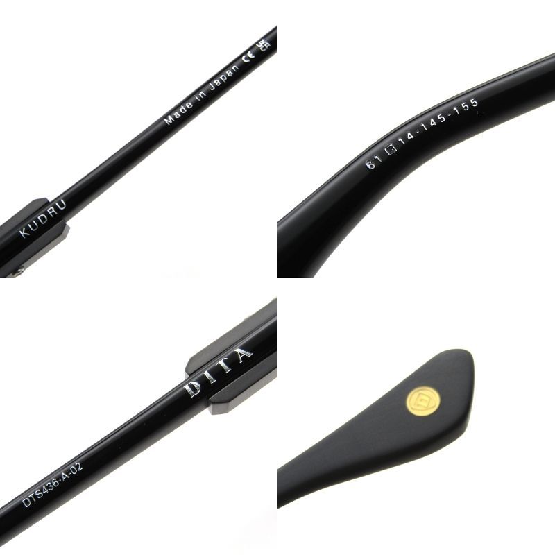 美品 DITA ディータ サングラス KUDRU DTS436-A-02 日本製 クドゥル