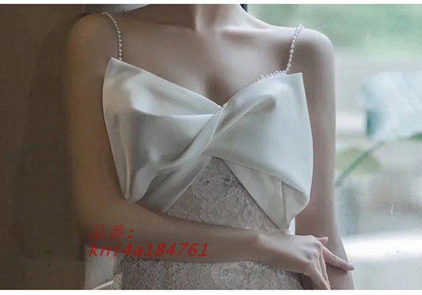 ウェディングドレス ドレス 結婚式 花嫁 バックシャン ノースリーブ オープンバッグ セクシー マーメイドドレス kni4a184761