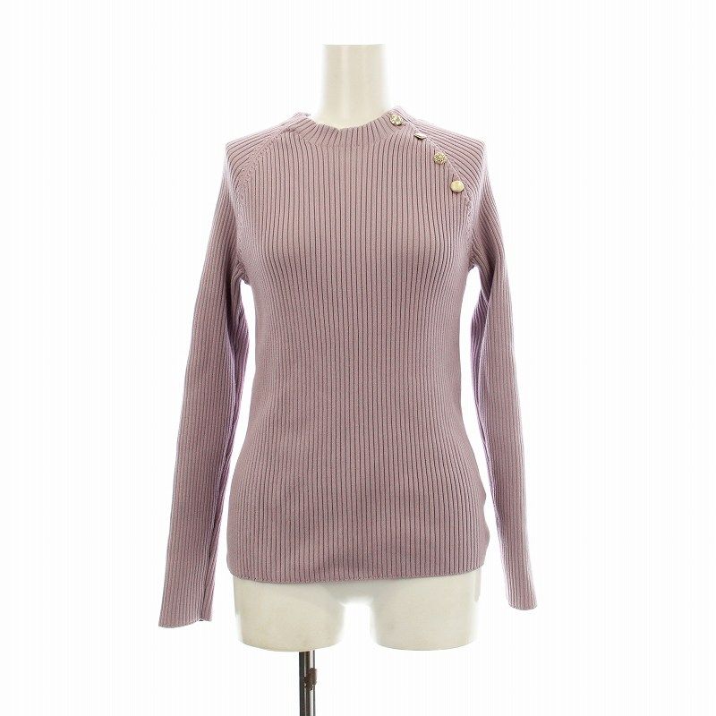 JUSGLITTY - ☆ジャスグリッティー☆バックチェーン長袖Ｖニット☆パープル JUSGLITTY（ジャスグリッティー）の「7分袖チェーンニット