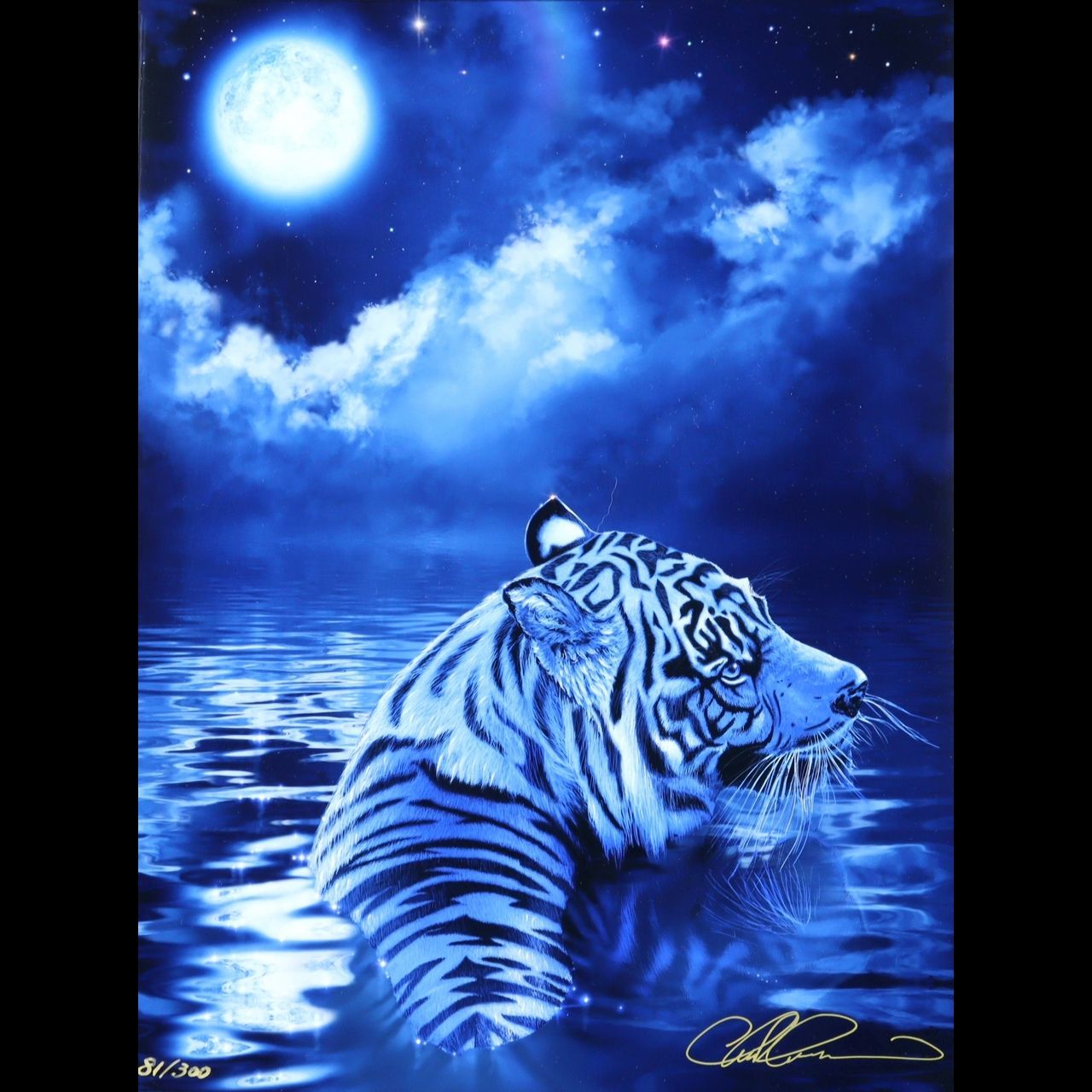 ラッセン 「ムーンリット デスティニー（S）」 シルクスクリーン 動物