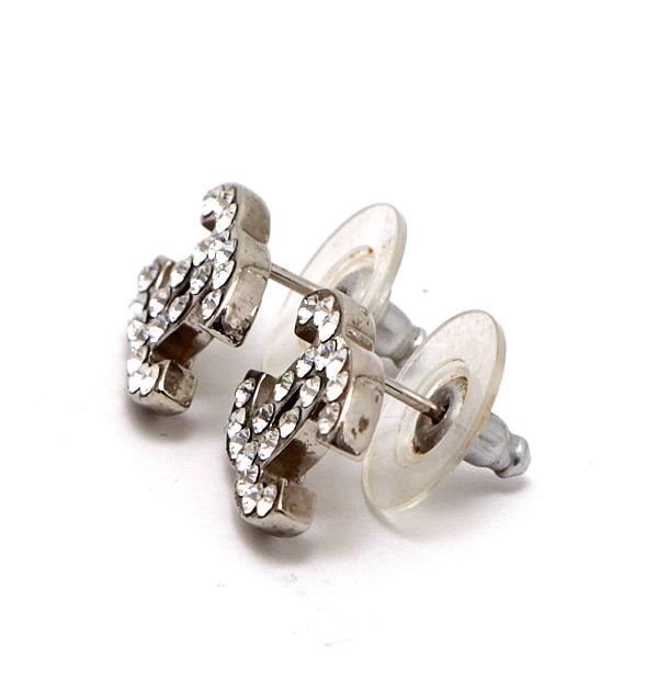 シャネル CHANEL キラキラ ココマーク ピアス シルバー 08V【63902
