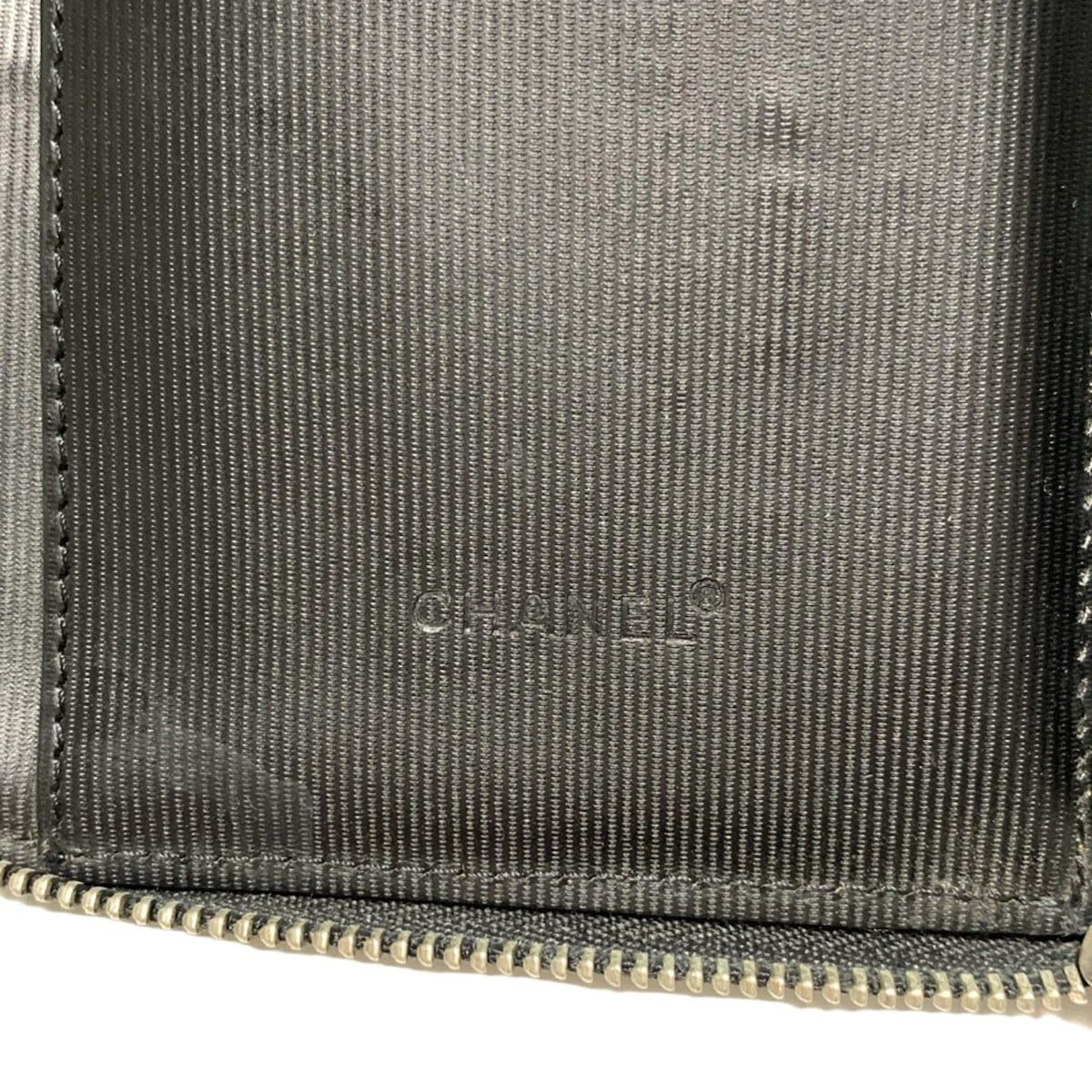 CHANEL(シャネル) 長財布 旧トラベルライン 黒×アイボリー