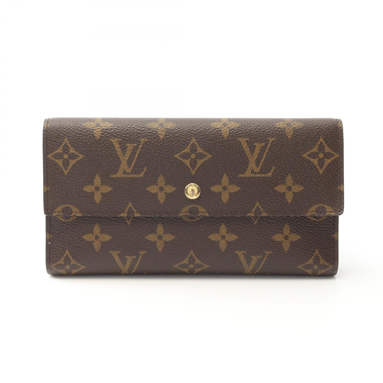 ルイ ヴィトン LOUIS VUITTON 三つ折り長財布 ポルトトレゾール インターナショナル モノグラム M61215 PVCコーティングキャンバス レザー ポルトフォイユ インターナショナル レディース Used B