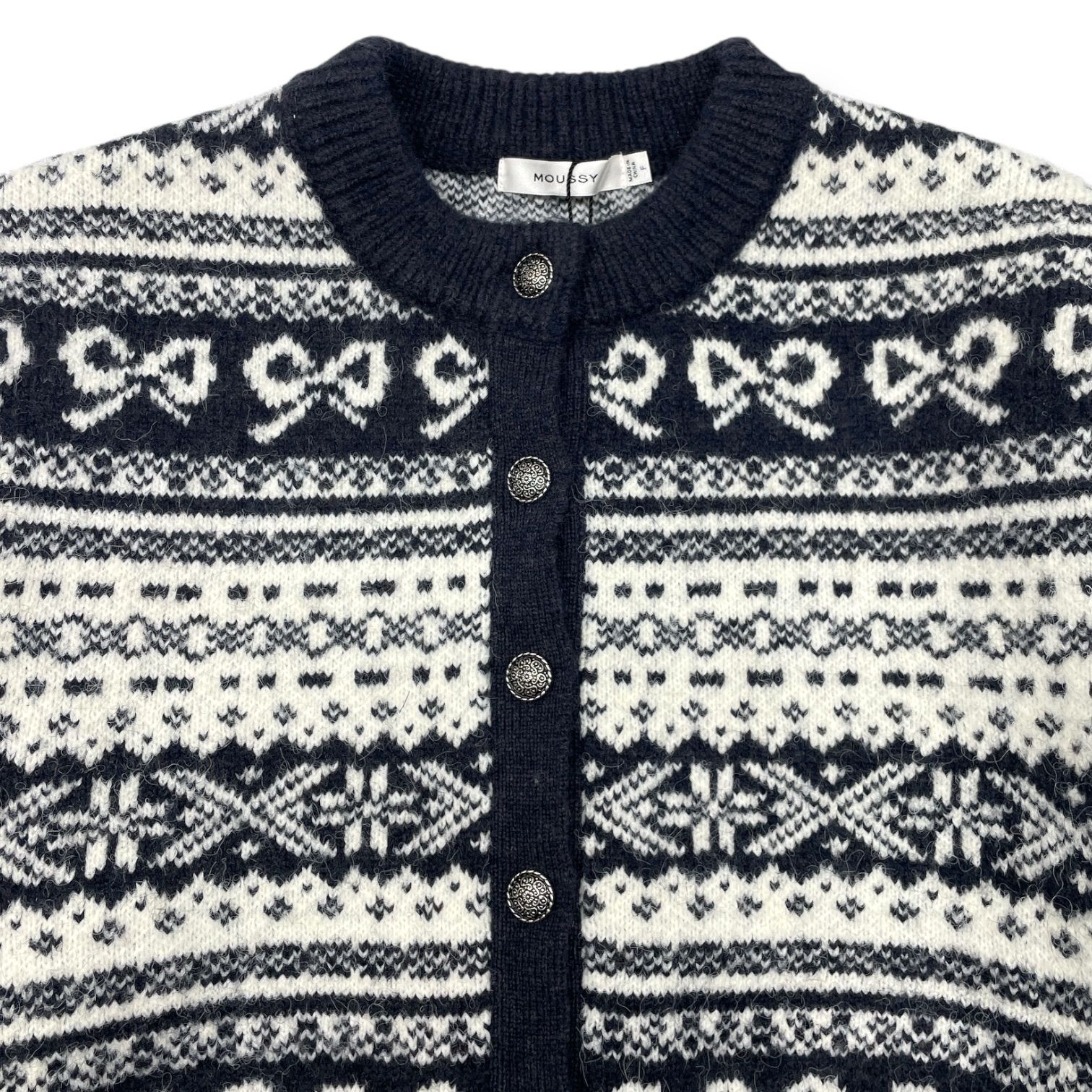 新品 未使用 タグ付き MOUSSY マウジー RIBBON FAIR ISLE ニット