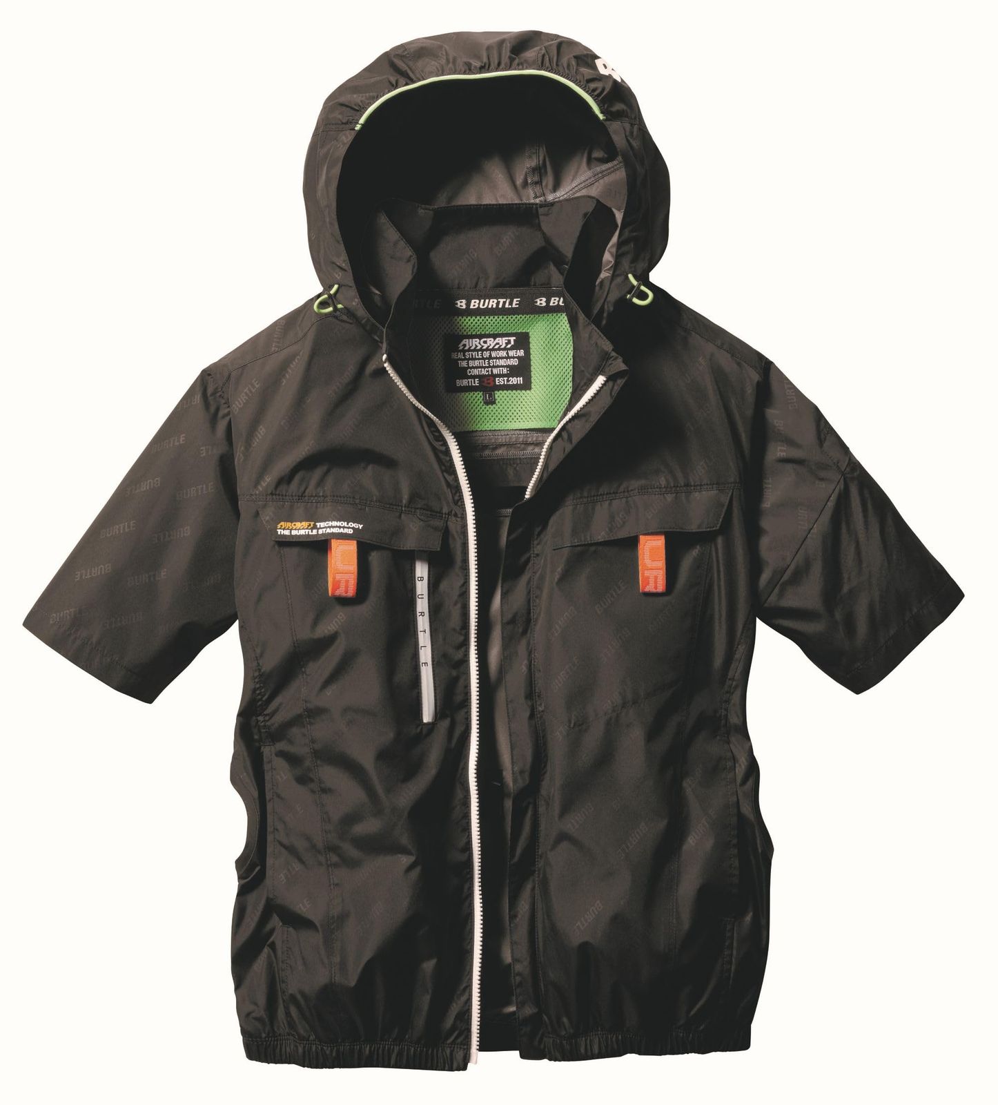 BURTLE バートル エアークラフト半袖ブルゾン ユニセックス 春夏用 ブラック AC2026 35 XXL ブラック 2XL