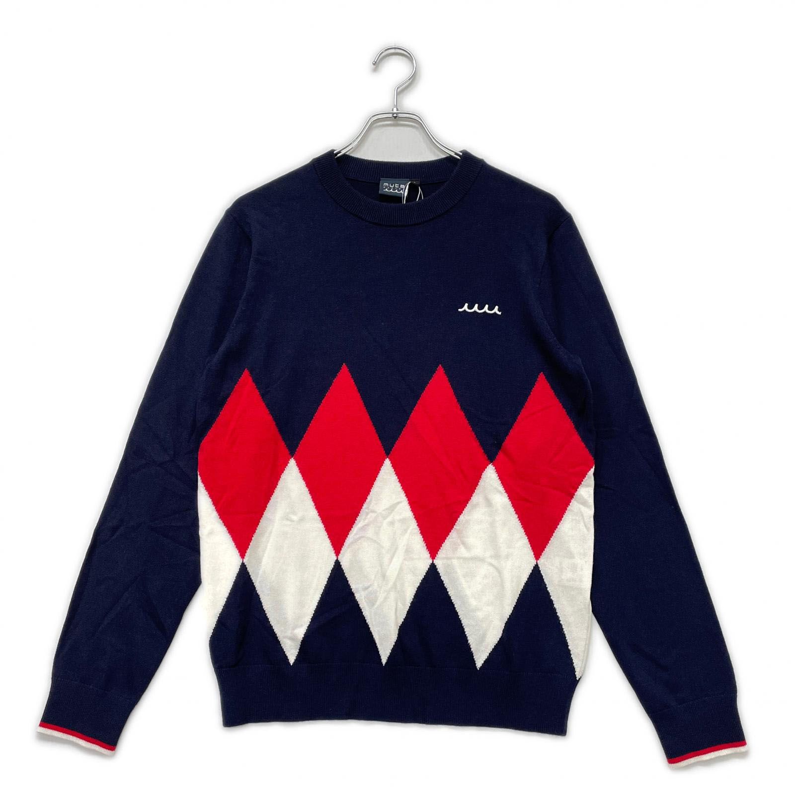 ♥品 メンズ ムータマリン muta MARINE セーター 4 S 紺 ネイビー クルーネック アーガイル