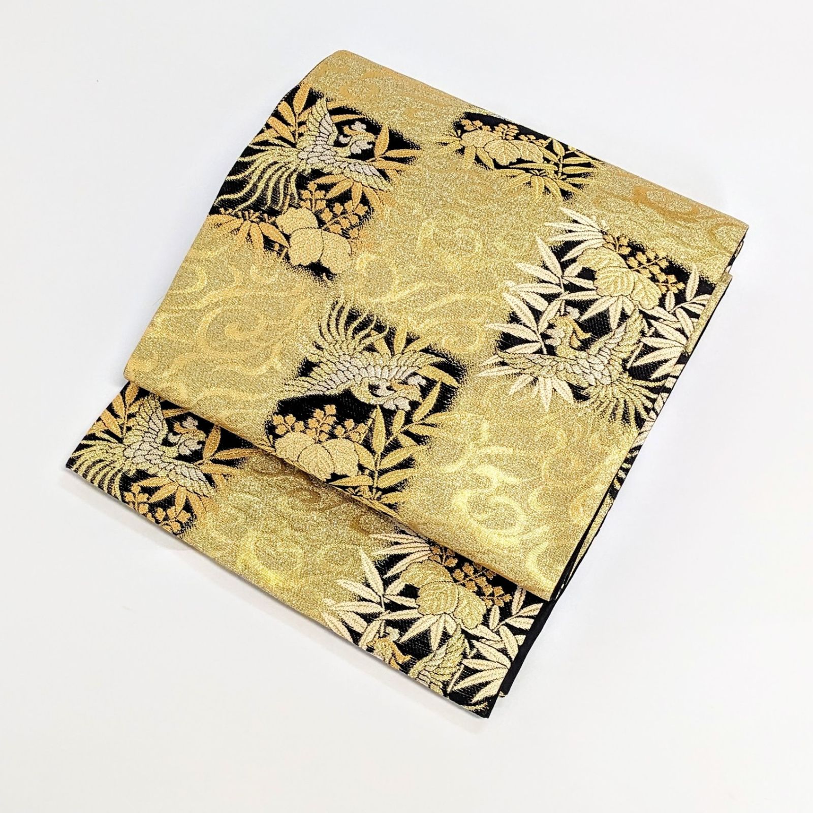 和装 草履バッグセット 帯地 椿 白×金 3枚芯 フリーサイズ k19-10 和装 草履バッグセット 帯地 椿 白×金 3枚芯 フリーサイズ k19-10