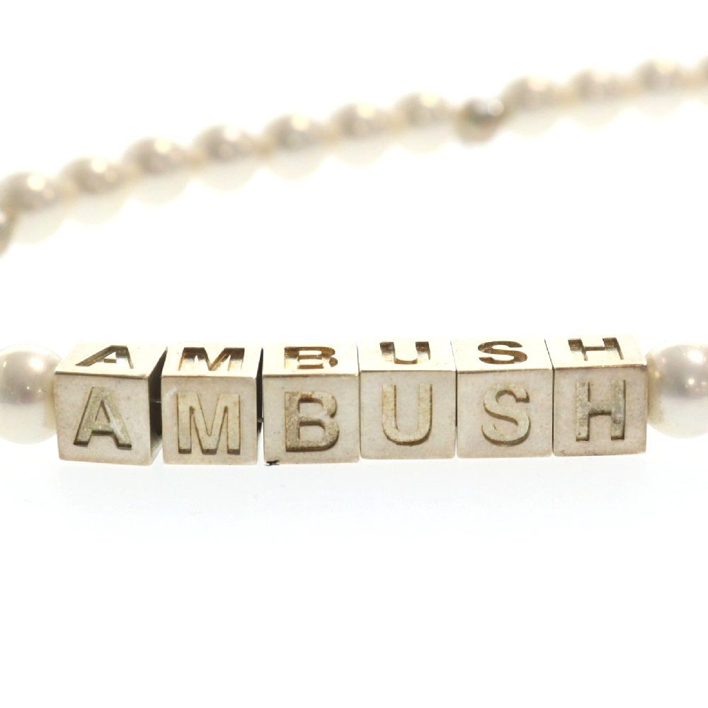 国内発送/送料関税込【AMBUSH】PEARL LETTERBLOCK NECKLACE AMBUSH (アンブッシュ) PEARL LETTERBLOCK NECKLACE パール