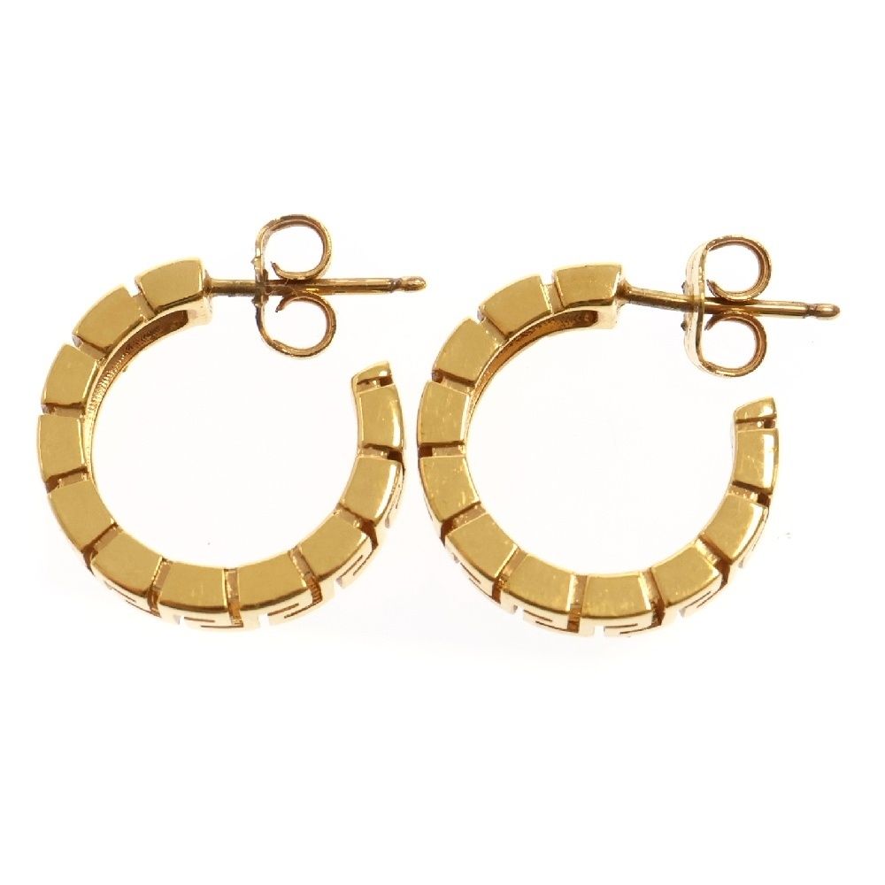 VERSACE 販売 (ヴェルサーチ) グレカモチーフ フープ イヤリング