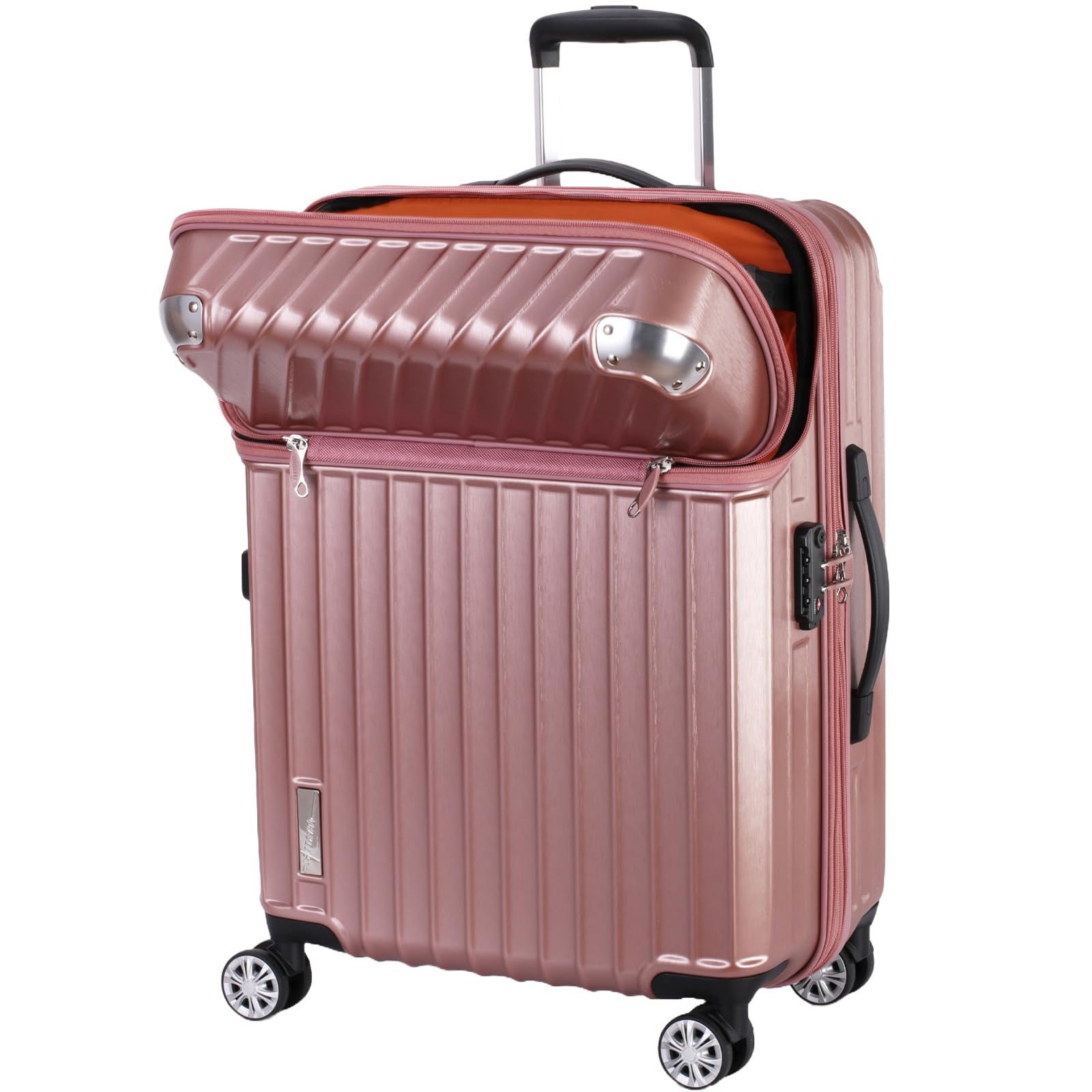 [トラベリスト] スーツケース ジッパー トップオープン モーメント 拡張機能付き 61L