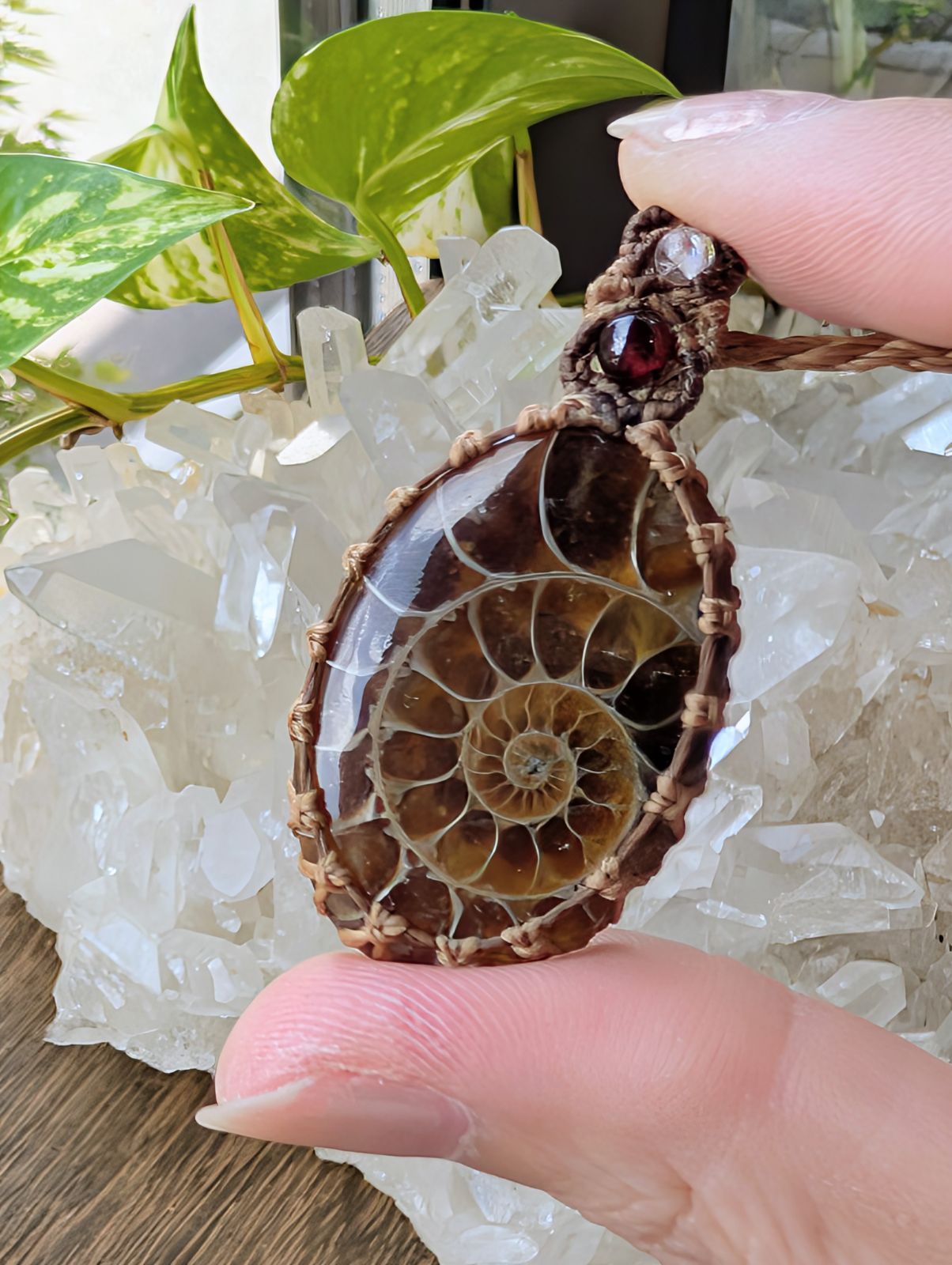 マクラメ編みネックレス 432