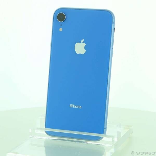 中古品〕 iPhoneXR 64GB ブルー MT0E2J／A SIMフリー【348