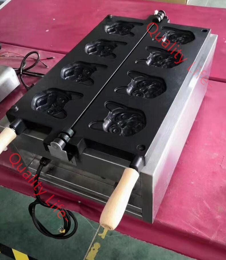 犬の頭焼き機 犬の形 ワッフル マシン ワッフルメーカー 4個焼き 単相１0０V 業務用