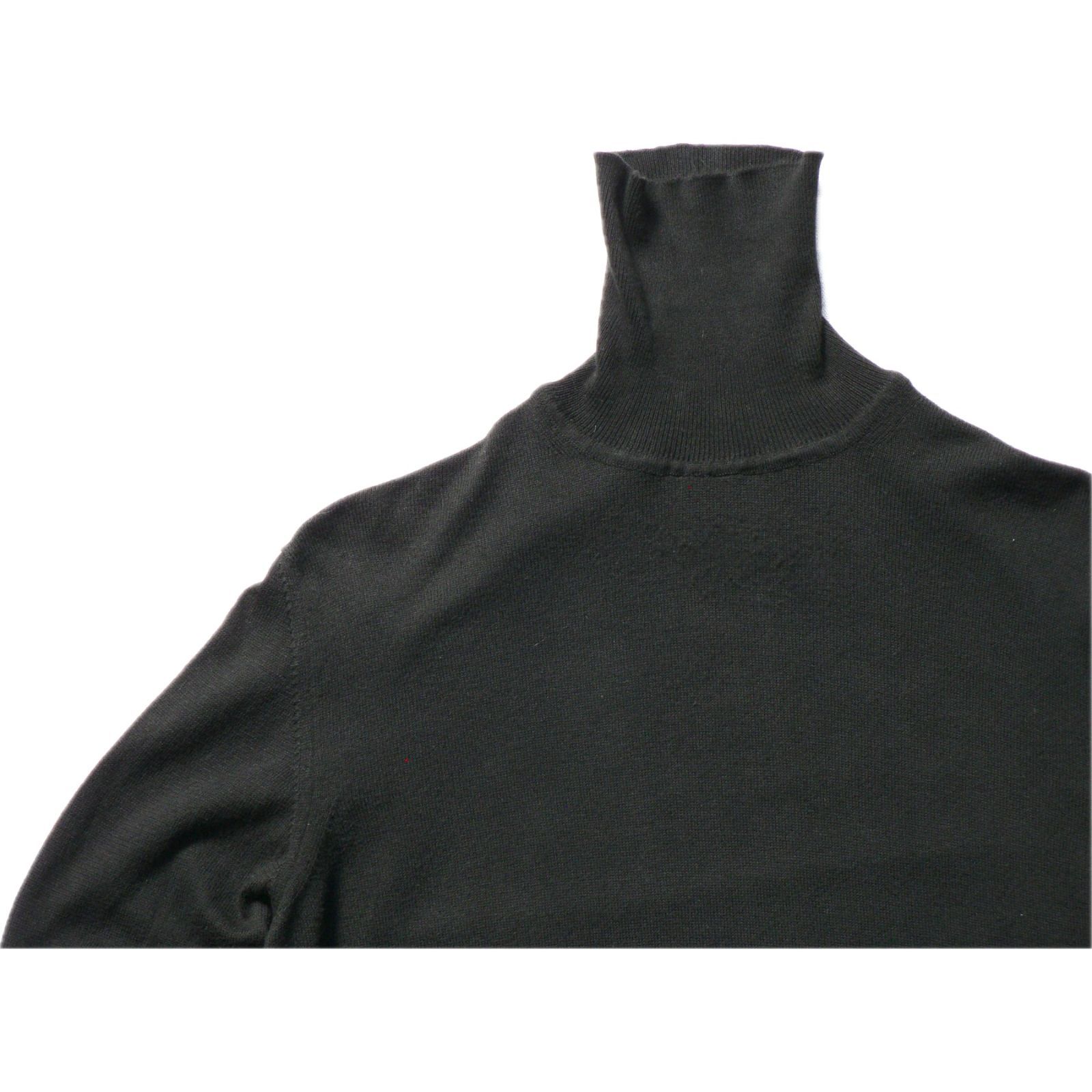 【1999】90s "本人期" HELMUT LANG black cotton turtle neck knit archive