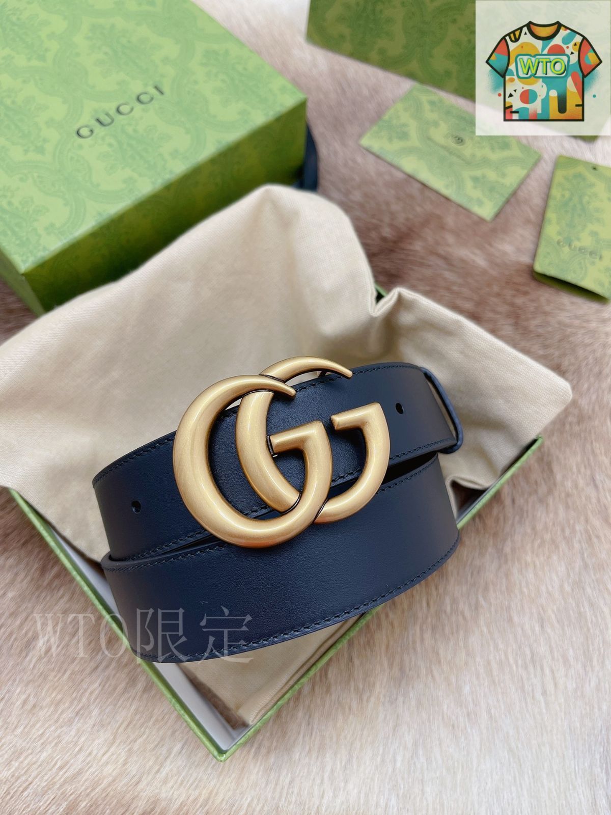 今日WTO】Gucci Double G 2.0cm 本革ベルト-LS00 - メルカリ