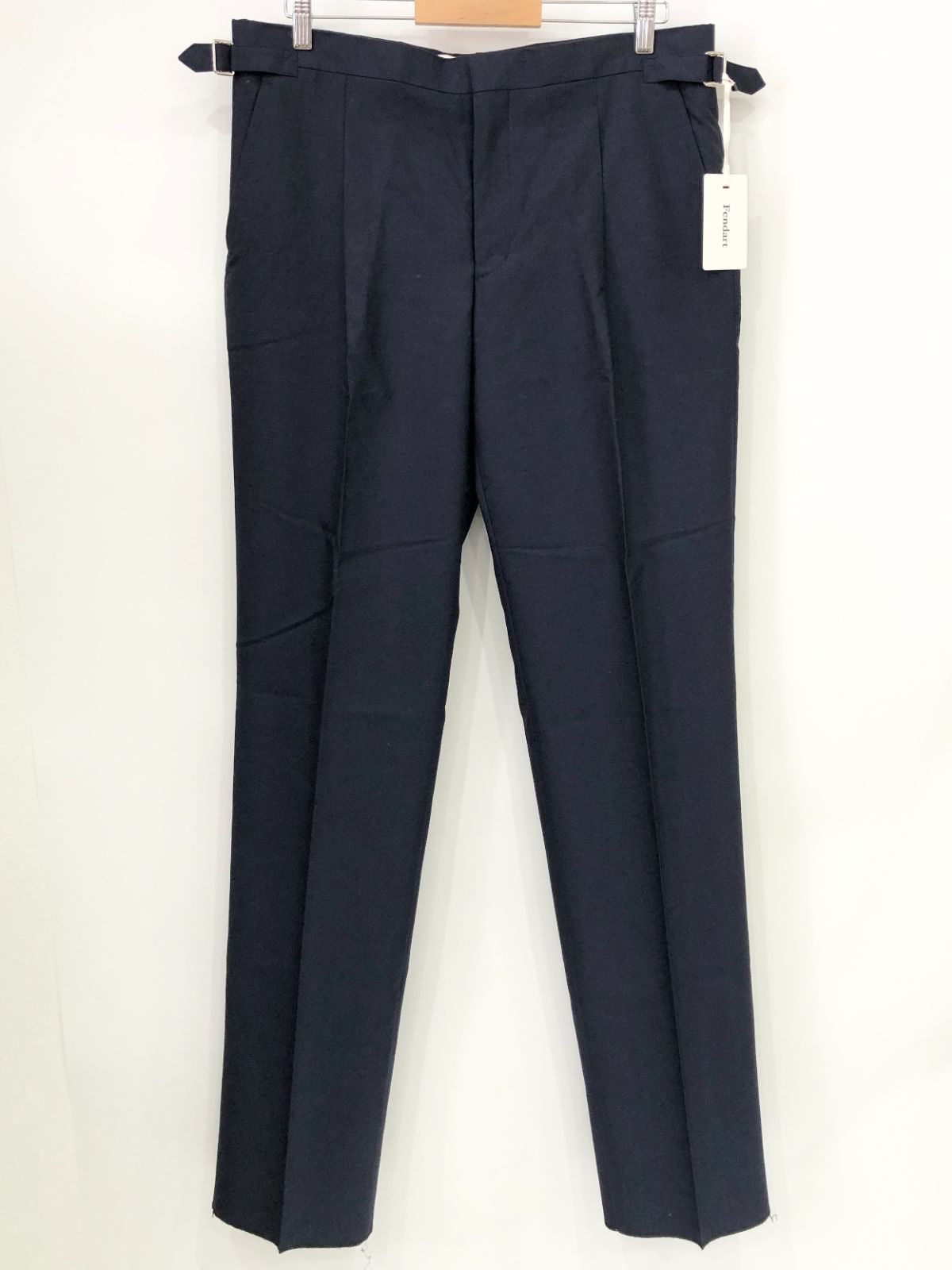 未使用・タグ付】Fendart 1 tuck trousers dark navy 15011 FE221-OSP-B ワンタック  スライドアジャスター パンツ フェンダール ANSNAM アンスナム SIZE：43□0401A - メルカリ