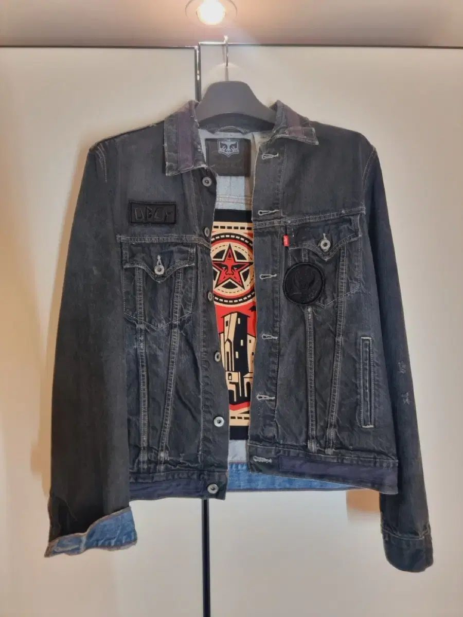 Levi s X obey LEVI S リーバイス x OBEY オベイ デニムジャケット M