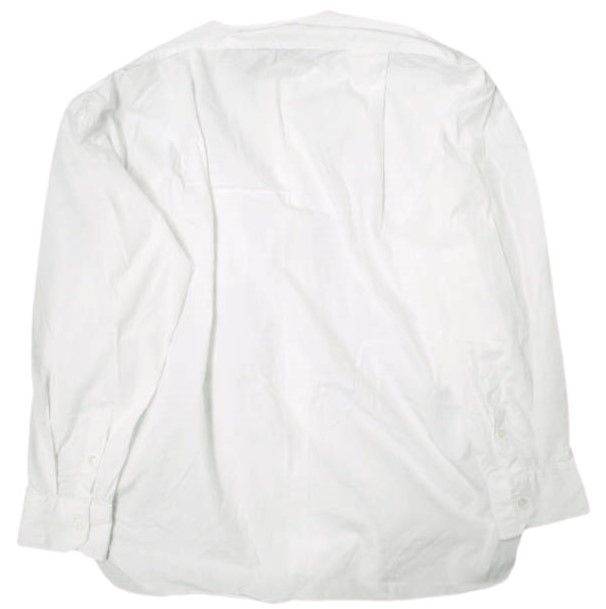Drawer ドゥロワー 日本製 コットンノーカラーシャツ 6511-299-0391 36 WHITE 長袖 ALUMO トップス g21486 Drawer ドゥロワー 日本製 コットンノーカラーシャツ 6511-299