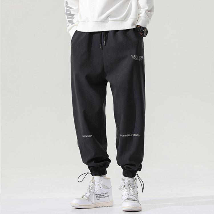 S－5XLサイズ！つばさ柄 サルエルパンツ メンズ ジョガーパンツ 羽