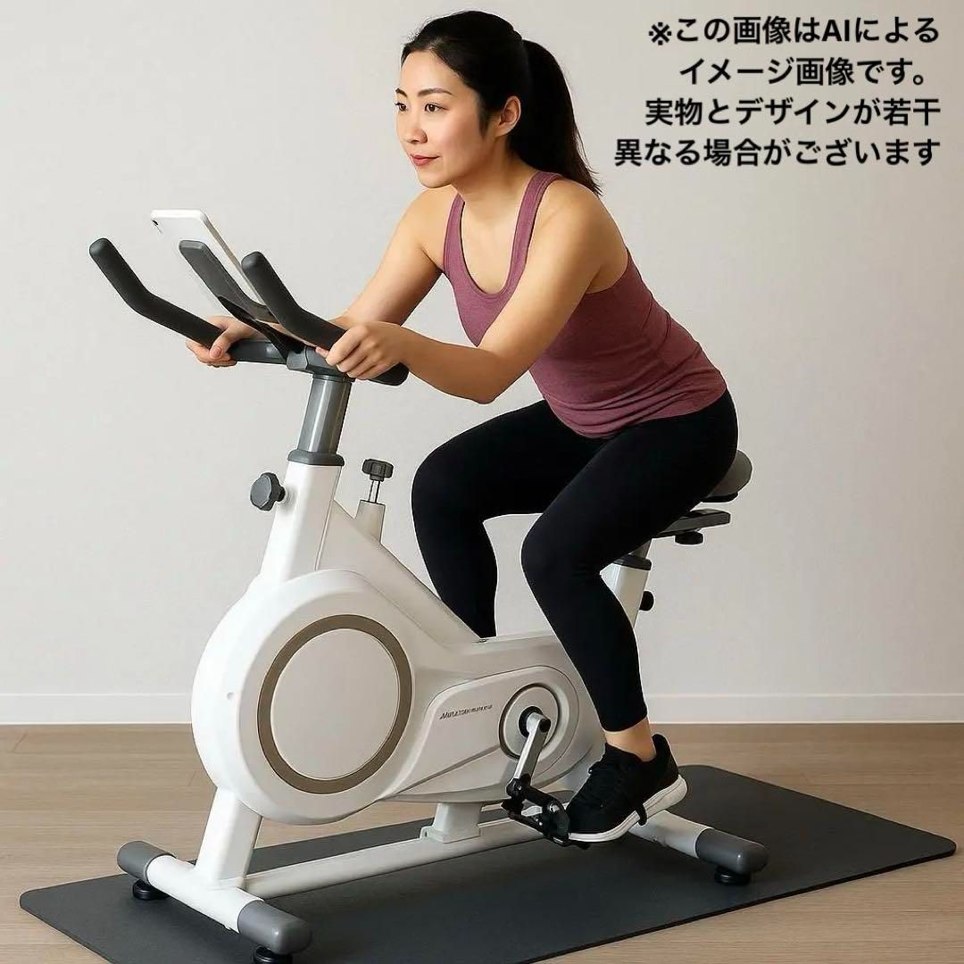 LAZYFIT スピンバイク ホワイト ブラック 静音 電磁マグネット式