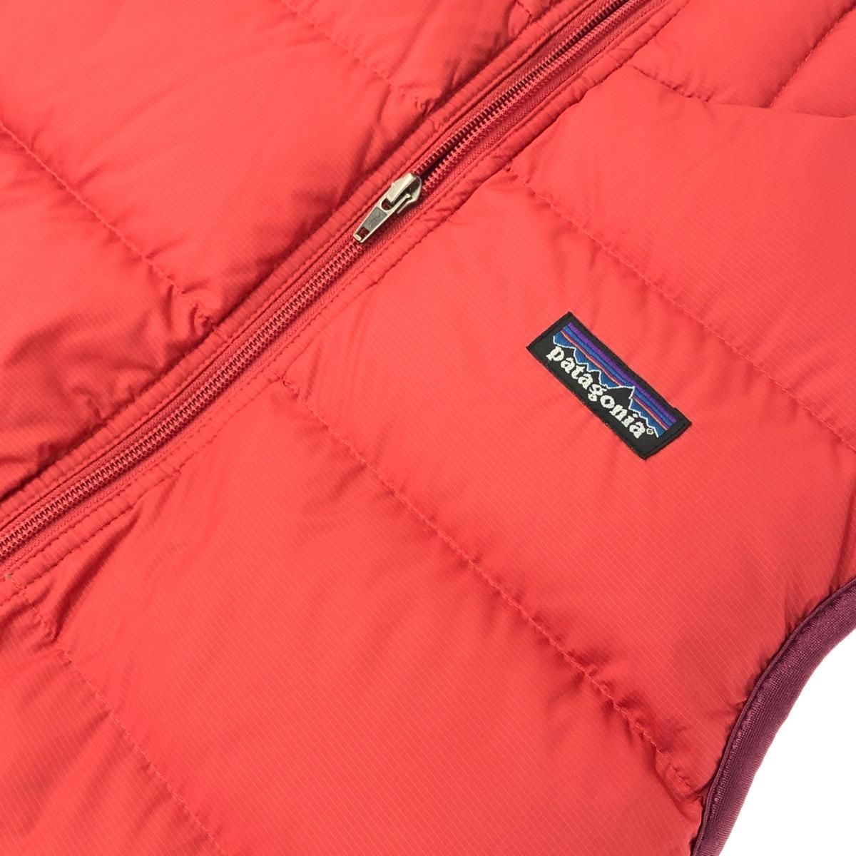 patagonia パタゴニア ダウンベスト 68341F7 レッド ナイロン キッズ 