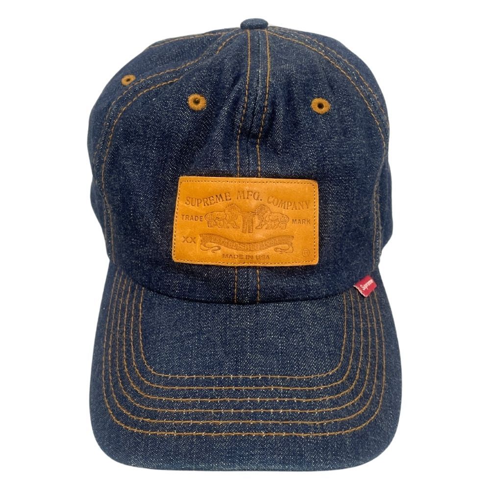 SUPREME シュプリーム 09AW レザーパッチ デニム キャップ インディゴ | 50936