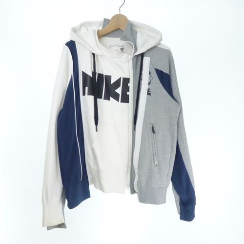 サカイ sacai × nike ナイキ DOUBLE ZIP HOODIE ダブルジップ フーディー パーカー CD6303-711 マルチカラー  S 1106 - メルカリ