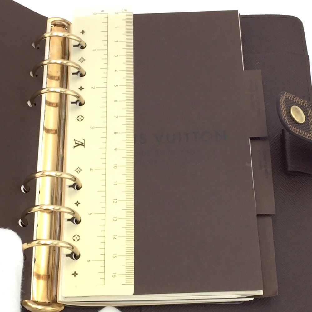 美品　ルイヴィトン　ダミエ　手帳　カバー 美品】ルイヴィトン ダミエ グラフィット 手帳カバー アジェンダ