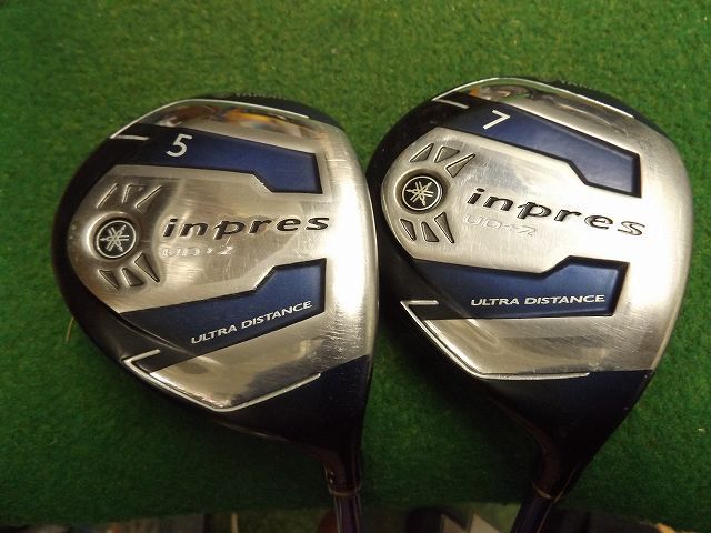 2168 inpres UD+2 5W+7W 純正カーボン SR カバー無 セット ヤマハ インプレス フェアウェイウッド .2169