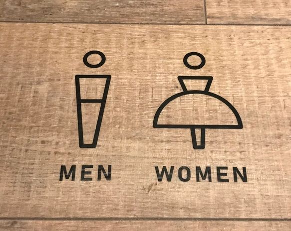 トイレマーク　カッティングシート　切文字　ピクトサイン　ピクトグラム 男女セット