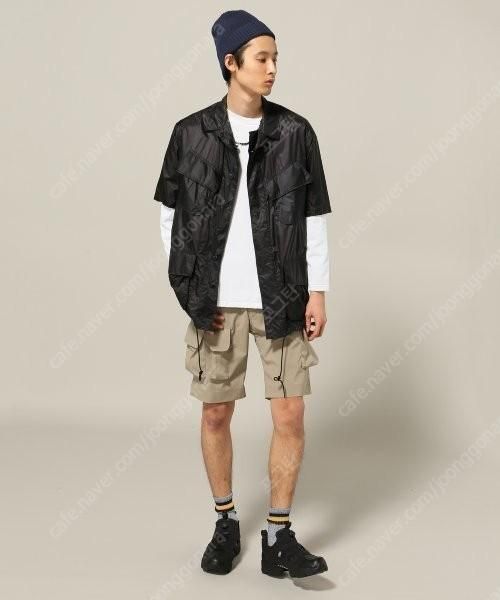 【雷市場（ポンジャン）商品韓国直送】KAPTAIN SUNSHINE (キャプテンサンシャイン) x ジャーナルスタンダード 半袖 bdu ナイロン 黒 38 （ 105 ）