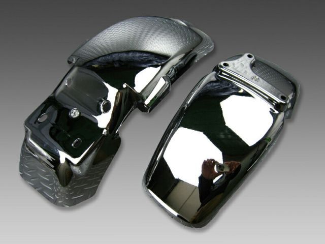 APE50/100用フェンダークロームメッキ前後セット