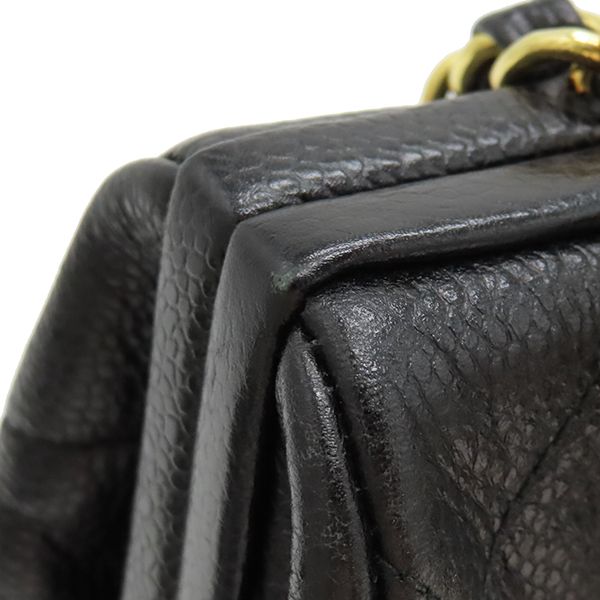 シャネル CHANEL ハンドバッグ マトラッセ がま口 チェーン キャビア  