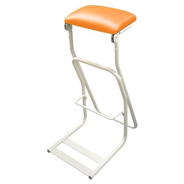 テンポラリーチェア Z オレンジ ミルキーホワイト 折りたたみ式 フォールディング 立ち姿勢作業サポート用品 作業者用 代引不可