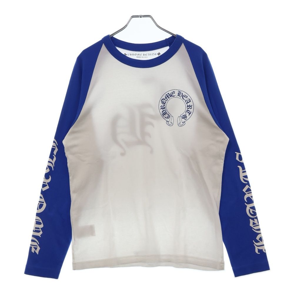 CHROME HEARTSラグラン ロンt ホワイト/グレー raglan クロムハーツ