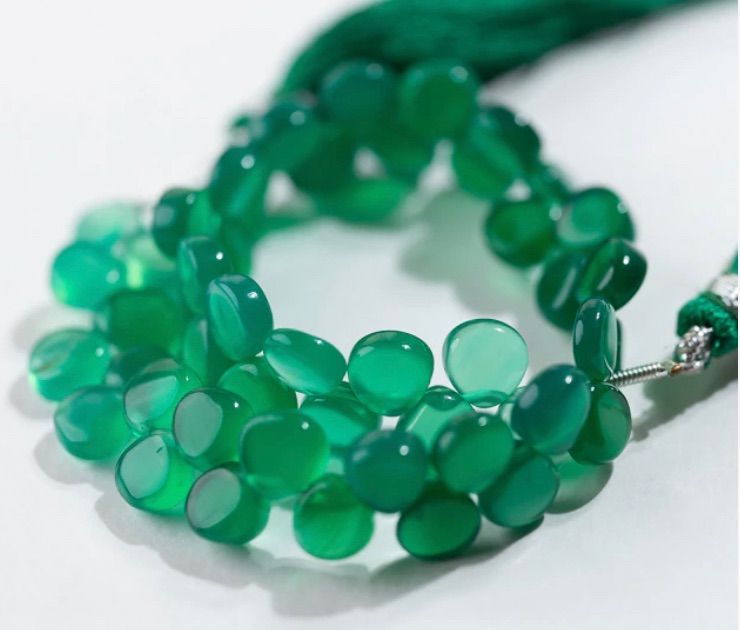 [M サイズ] グリーンオニキス スムースマロンシェイプ